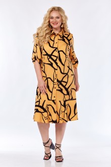 Платье Элль-Стиль 2302 манго, черный #1