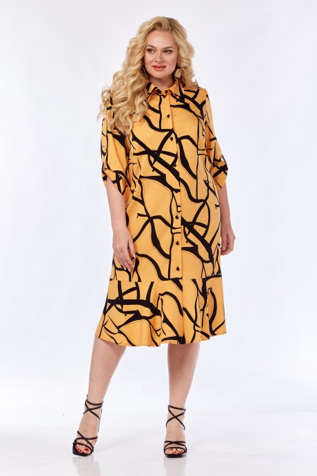 Платье Элль-Стиль 2302 манго, черный размер 54-58 #3
