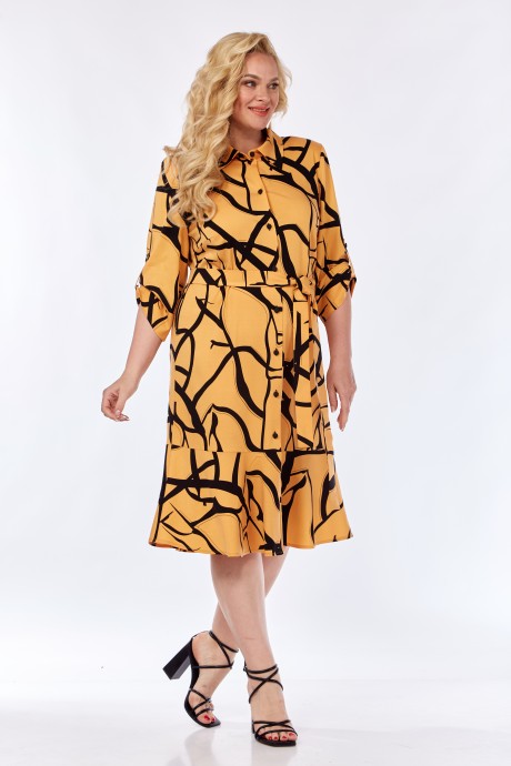 Платье Элль-Стиль 2302 манго, черный размер 54-58 #7