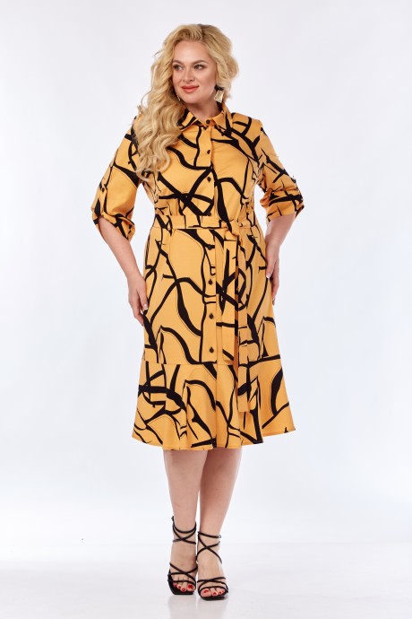 Платье Элль-Стиль 2302 манго, черный размер 54-58 #8