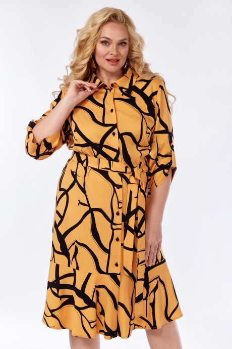 Платье Элль-Стиль 2302 манго, черный размер 54-58 #9