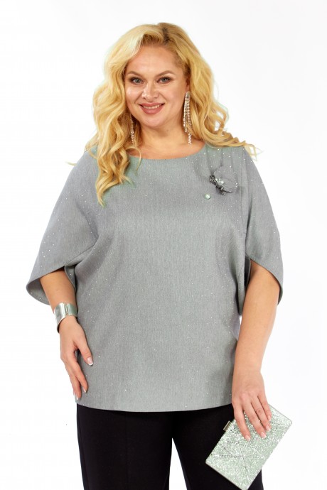 Костюм/комплект Элль-Стиль 2436 серый, черный размер 56-62 #8