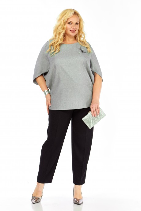 Блузка Элль-Стиль 2436 а серый размер 56-62 #6