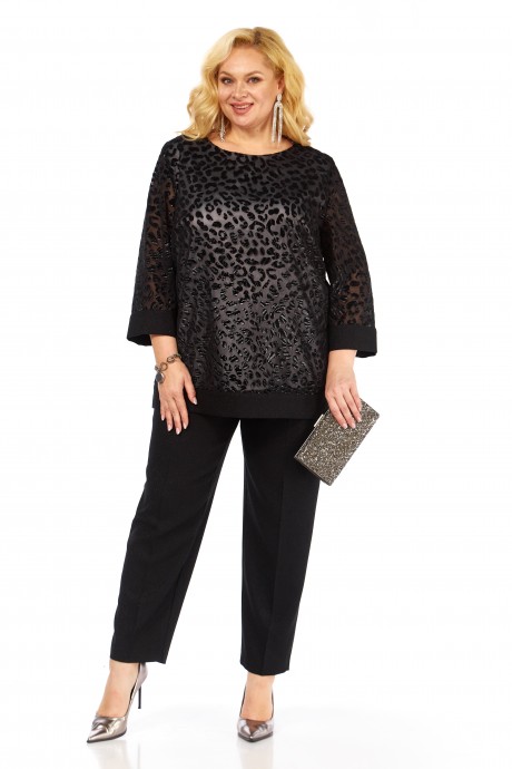 Блузка Элль-Стиль 2435 а черный размер 56-62 #7