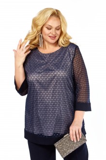 Блузка Элль-Стиль 2435 /1 а темно-синий #1