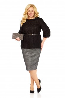 Костюм/комплект Элль-Стиль 2442 черный, серебро