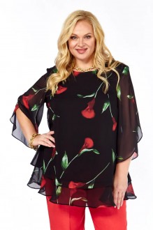 Блузка Элль-Стиль 2213 /11 черный, красный