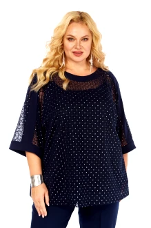 Блузка Элль-Стиль 2420 а темно-синий