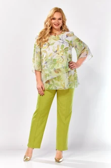 Брючный костюм Элль-Стиль 2462 фисташка