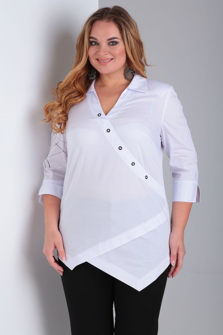 Блузка Ollsy 02045 серый с белым размер 50-58 #1