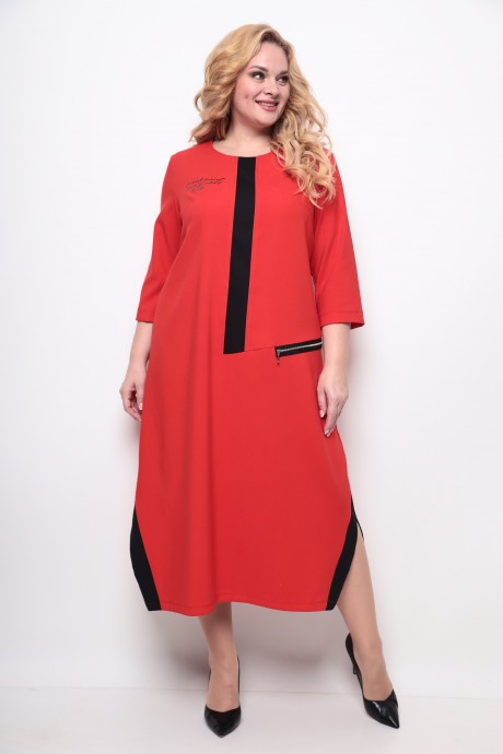 Платье Michel Chic 2073 красный размер 50-66 #1