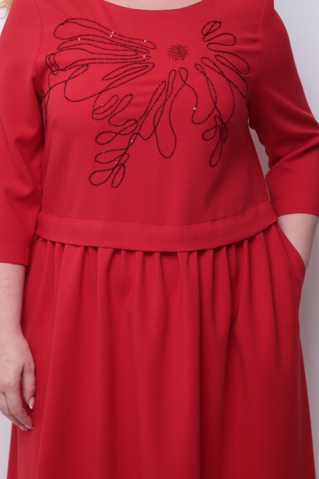 Платье Michel Chic 2085 красный размер 52-68 #4