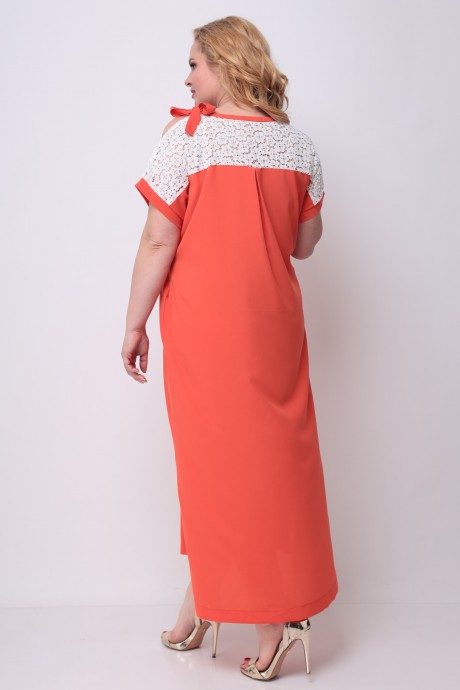 Платье Michel Chic 2063 оранжевый размер 50-62 #5