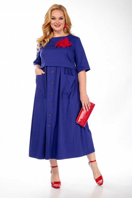 Платье Michel Chic 2062 темно-синий, красный размер 52-66 #1