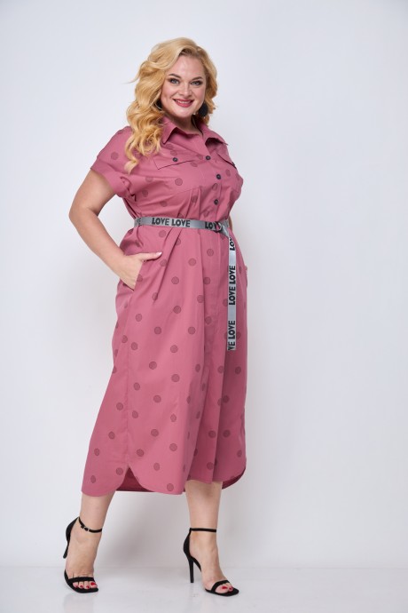 Платье Michel Chic 993 розовый размер 52-66 #3