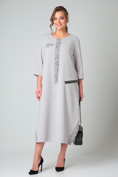 Платье Michel Chic 2073 серый, лео размер 50-66 #1
