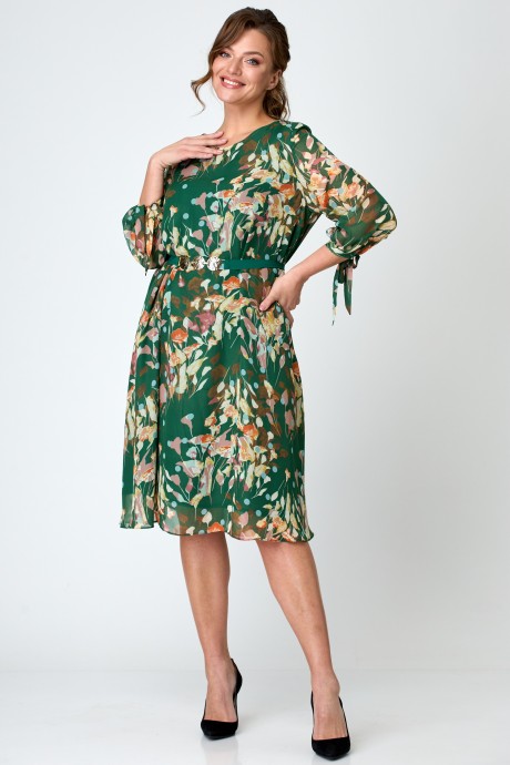 Платье Michel Chic 2049 зеленый,цветы размер 50-64 #1