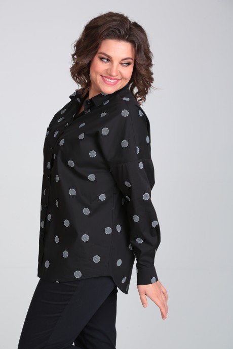 Блузка Michel Chic 769 черный в горошек размер 48-64 #4