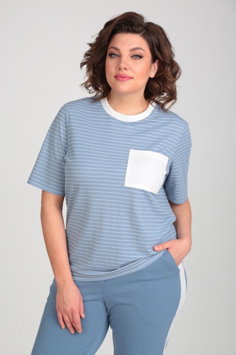 Костюм/комплект Michel Chic 1331 белый, голубой размер 48-62 #4
