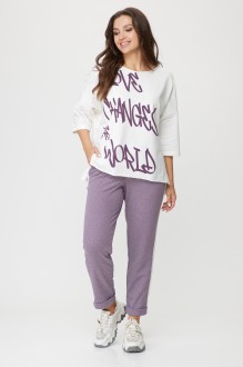 Спортивный костюм Michel Chic 1352 фиолет, молоко #1