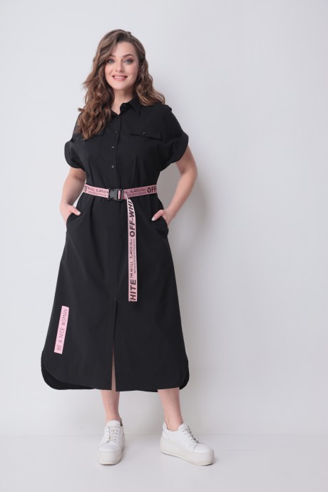 Платье Michel Chic 993/2 черный,розовый размер 50-56 #1
