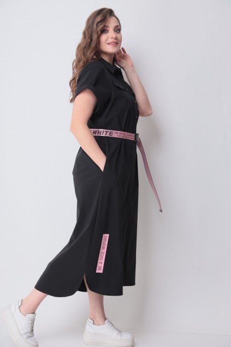 Платье Michel Chic 993/2 черный,розовый размер 50-56 #2