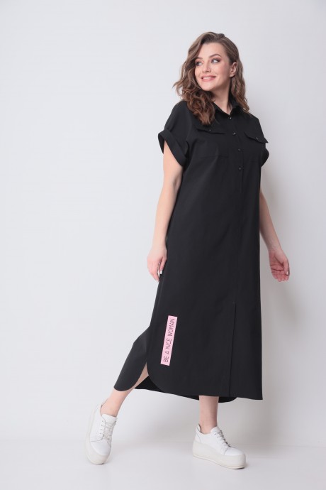 Платье Michel Chic 993/2 черный,розовый размер 50-56 #5
