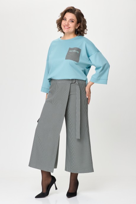 Костюм/комплект Michel Chic 1362 /1 голубой,клетка размер 48-64 #5