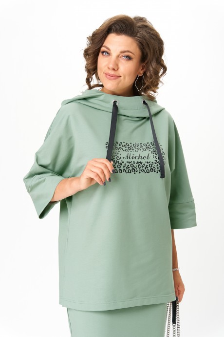 Костюм/комплект Michel Chic 1248/1 двойка пастельный, зеленый размер 50-58 #4