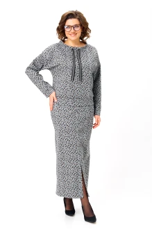 Юбочный костюм Michel Chic 1444 двойка серый, лео