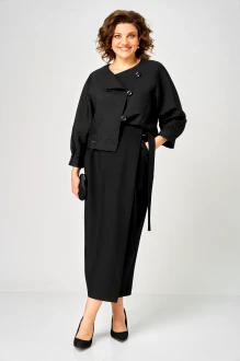 Юбочный костюм Michel Chic 1443 черный, кубик