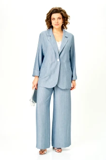 Брючный костюм Michel Chic 1446 двойка серо-голубой