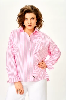 Рубашка Michel Chic 798 розовая полоска