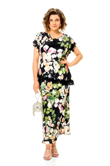 Юбочный костюм Michel Chic 1460 двойка цветочный