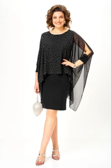 Вечернее платье Michel Chic 2203 черное, горох