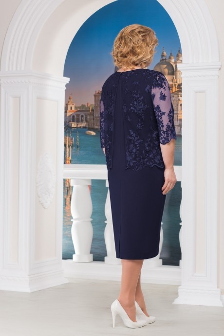 Вечернее платье Нинель Шик 439 темно-синий размер 54-62 #2