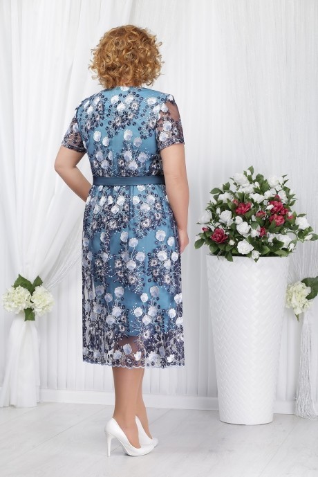 Вечернее платье Нинель Шик 5638 голубой размер 52-60 #2