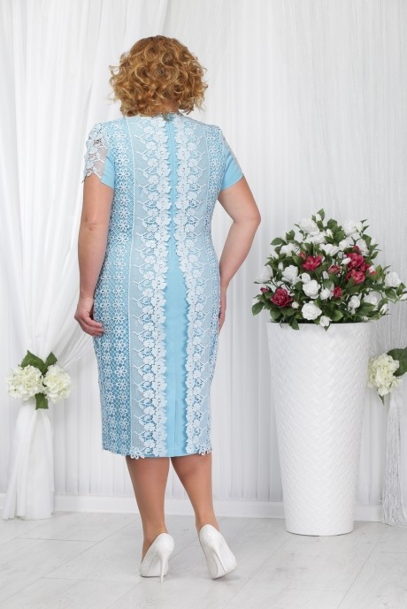Вечернее платье Нинель Шик 5644 голубой размер 52-60 #2