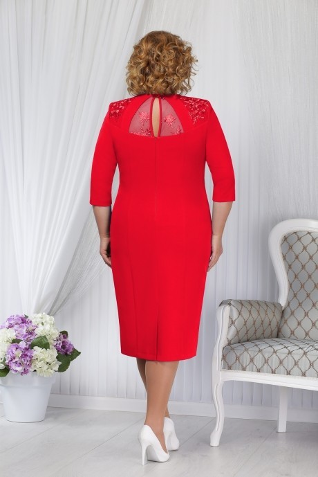 Вечернее платье Нинель Шик 2170 красный размер 52-60 #2