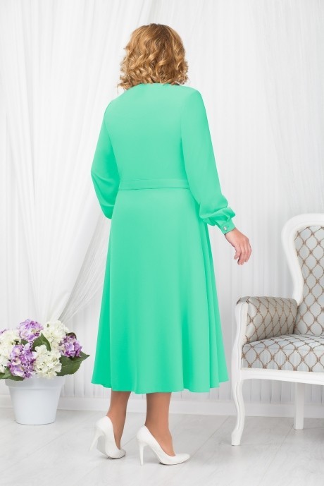Платье Нинель Шик 2178 зеленый/бирюза размер 52-60 #2
