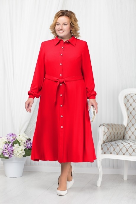 Платье Нинель Шик 2178 красный размер 52-60 #1