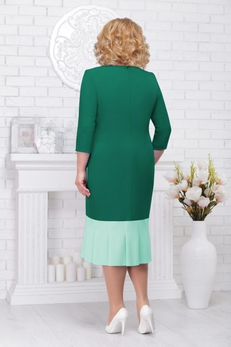 Вечернее платье Нинель Шик 5693 изумруд+светло-зеленый размер 52-60 #2