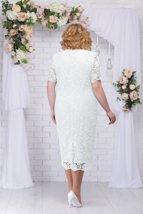 Вечернее платье Нинель Шик 5700 белый размер 56-64 #2