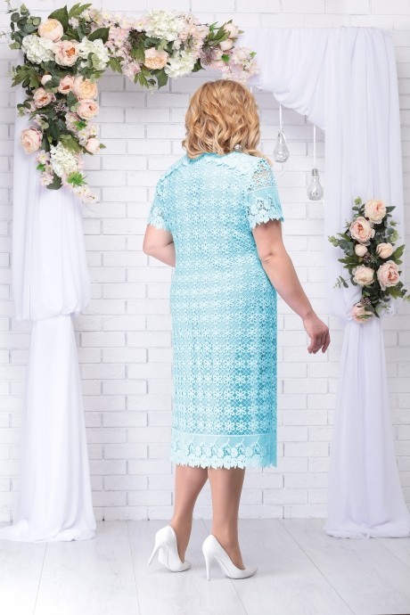 Вечернее платье Нинель Шик 5647 голубой размер 52-60 #2