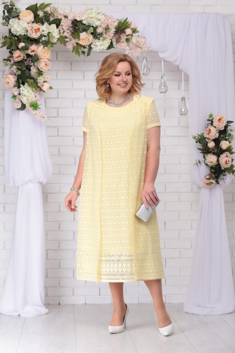 Платье Нинель Шик 5720 желтый размер 56-64 #1