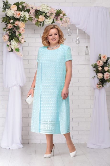 Платье Нинель Шик 5720 мята размер 56-64 #1
