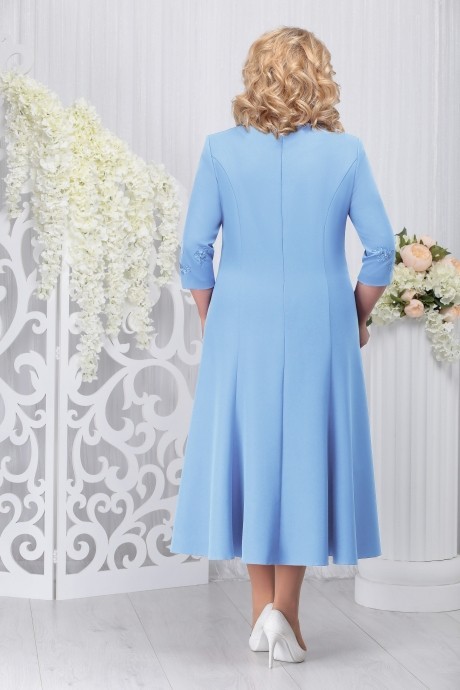 Вечернее платье Нинель Шик 2210 голубой размер 56-64 #2
