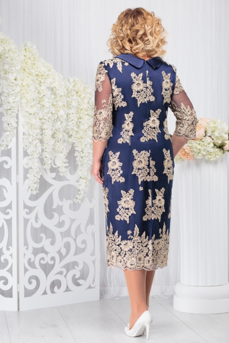 Вечернее платье Нинель Шик 7249 темно-синий размер 54-62 #2