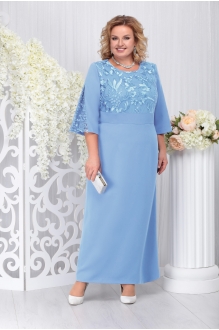 Платье Нинель Шик 5691 голубой #1