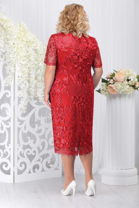 Вечернее платье Нинель Шик 7231 красный размер 56-64 #2